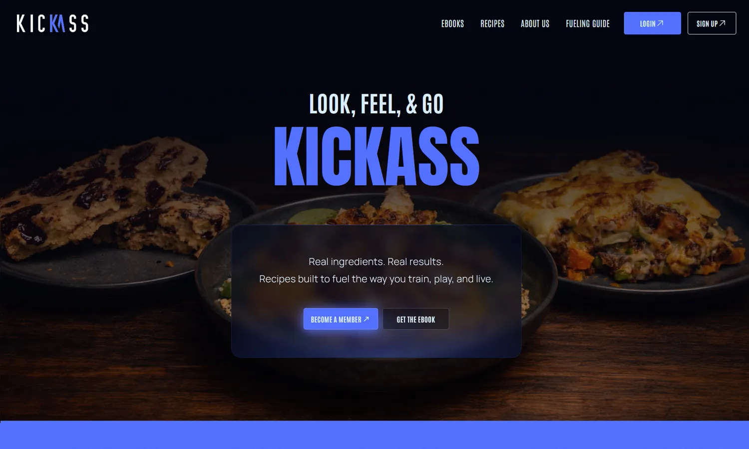 Kickass Recipes, a healthy recipe membership site