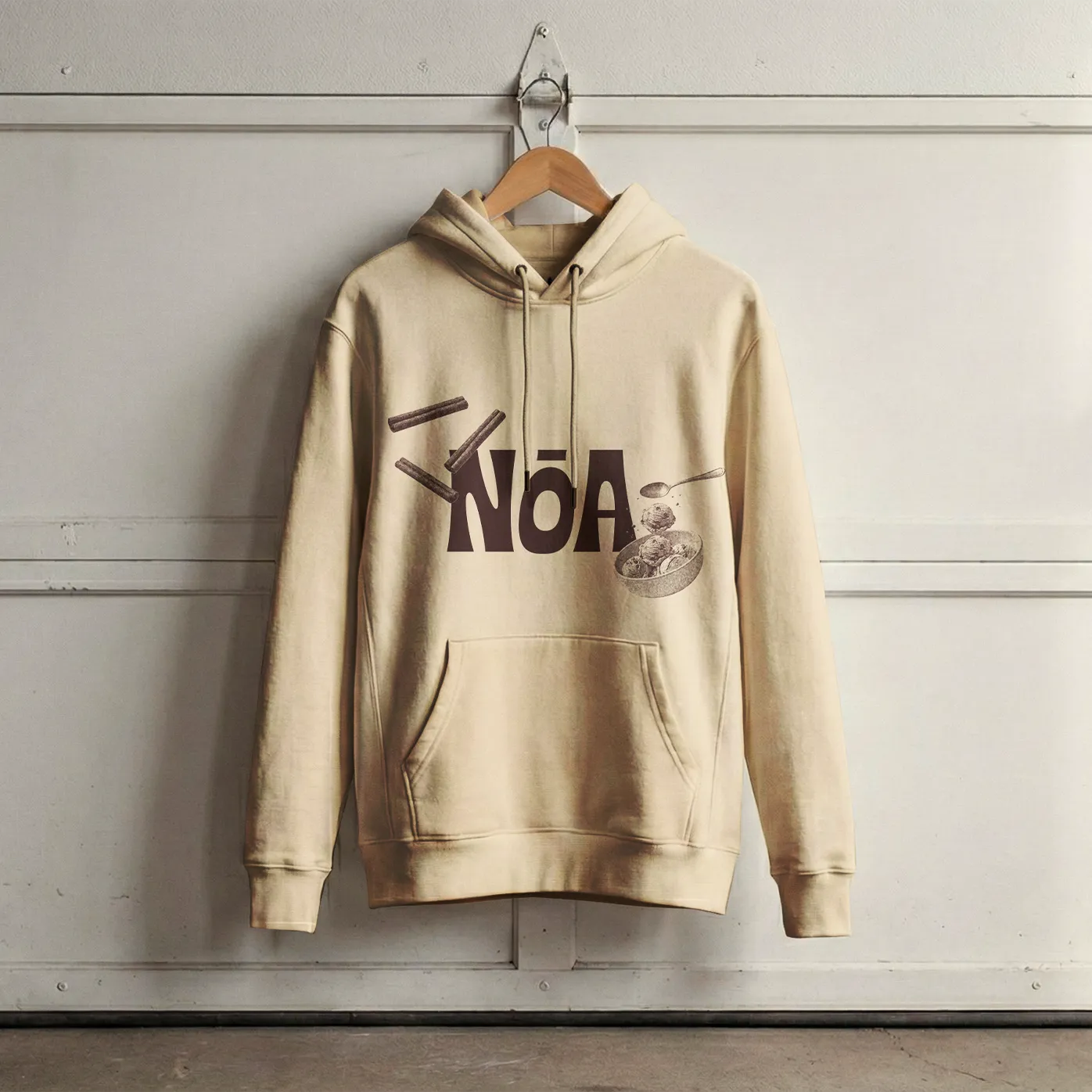 NOA Protein branded hoodie mockup