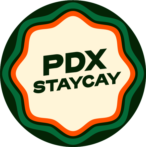 Portland Staycation circle badge lockup
