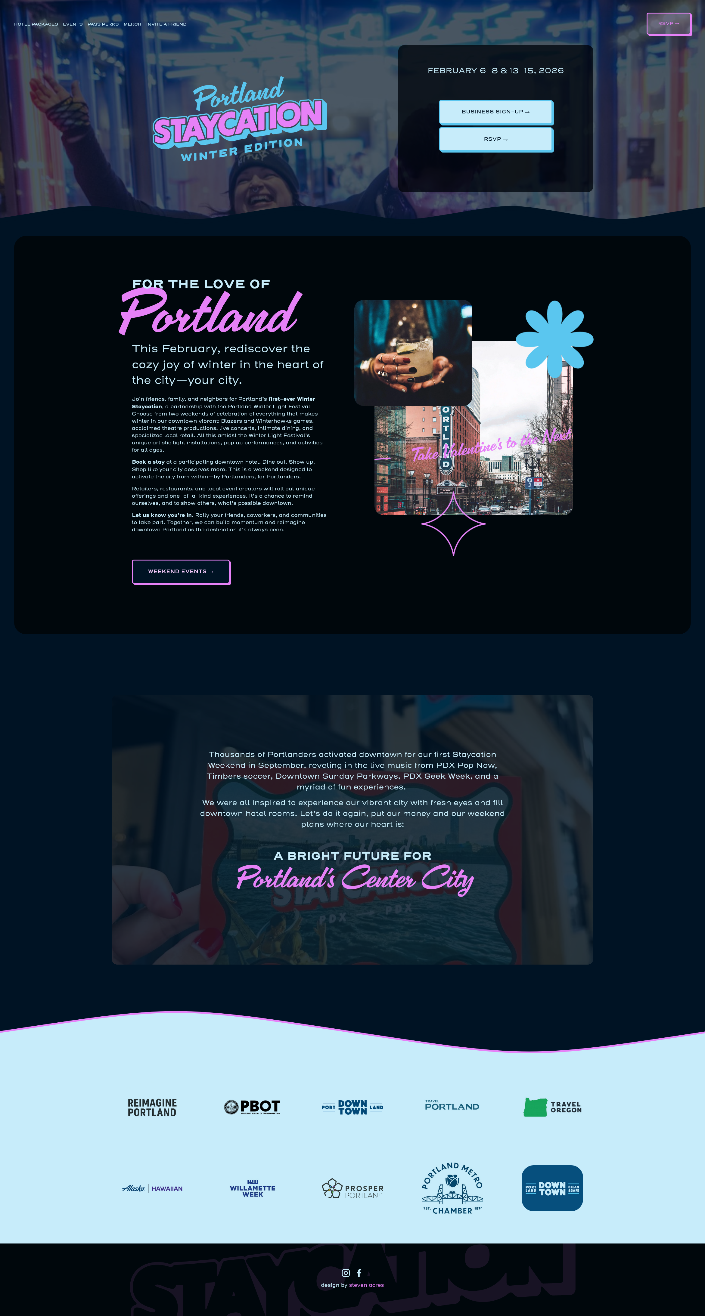 pdxstaycay.com winter homepage