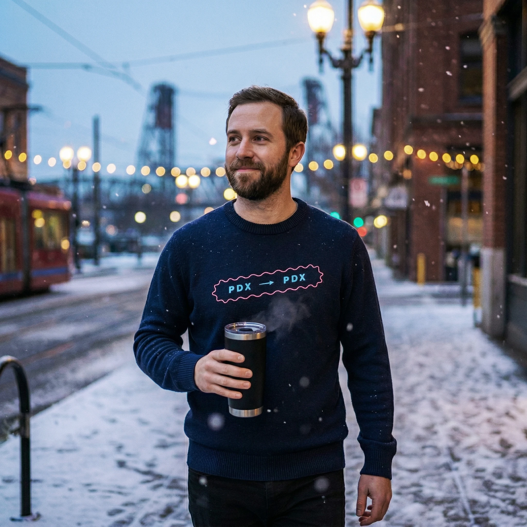 Winter Staycation sweater mockup